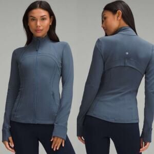 Lululemon Women Define Jacket 8 Iron Blue Luon Yoga Pilates Fitness Run Active